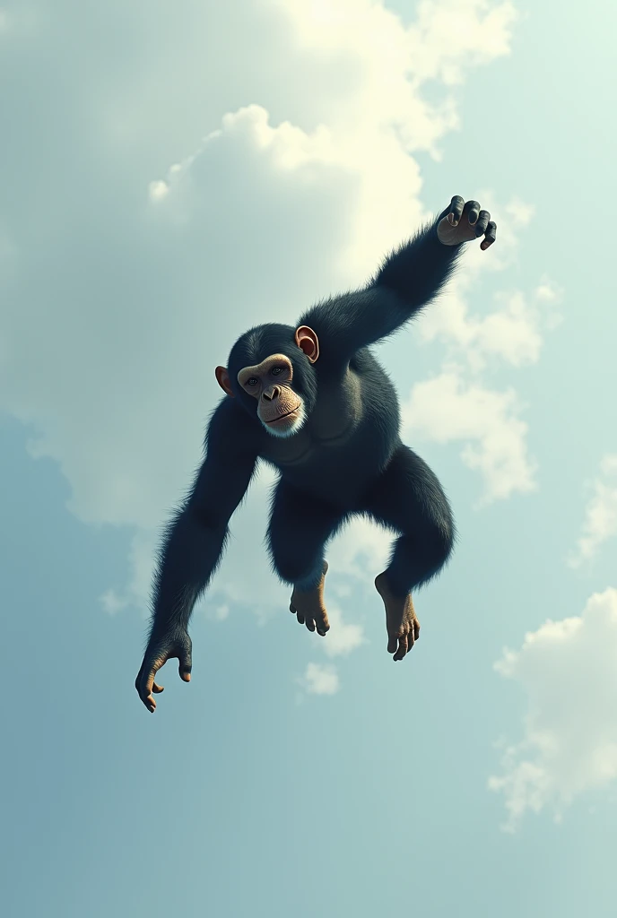 falling chimpanzee
