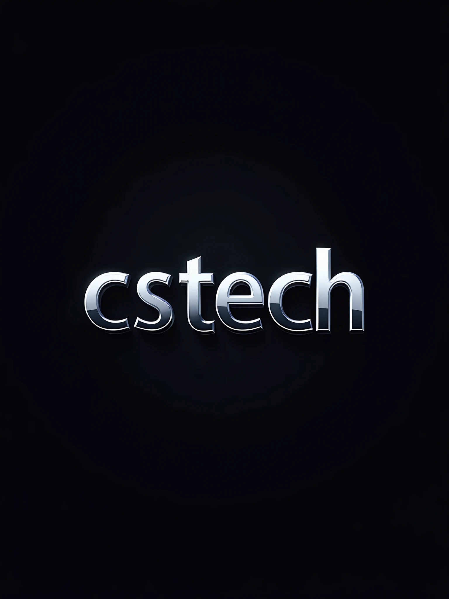 create a logo, technological, black background, technological metallic letters, using the word "CS TECH".