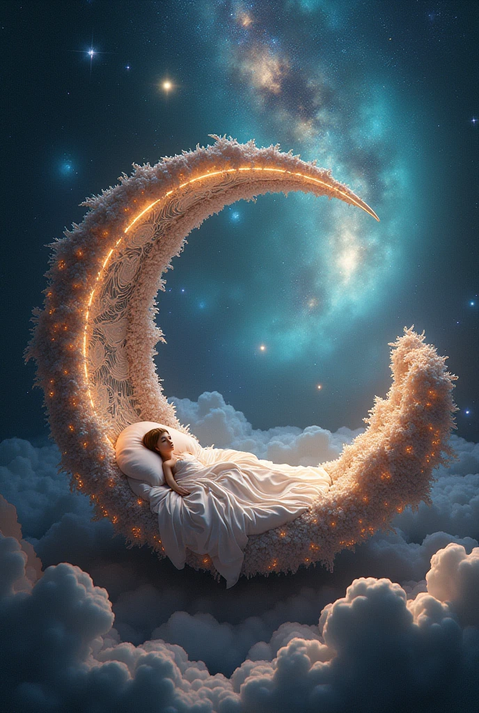 A semi circular cosmic bed