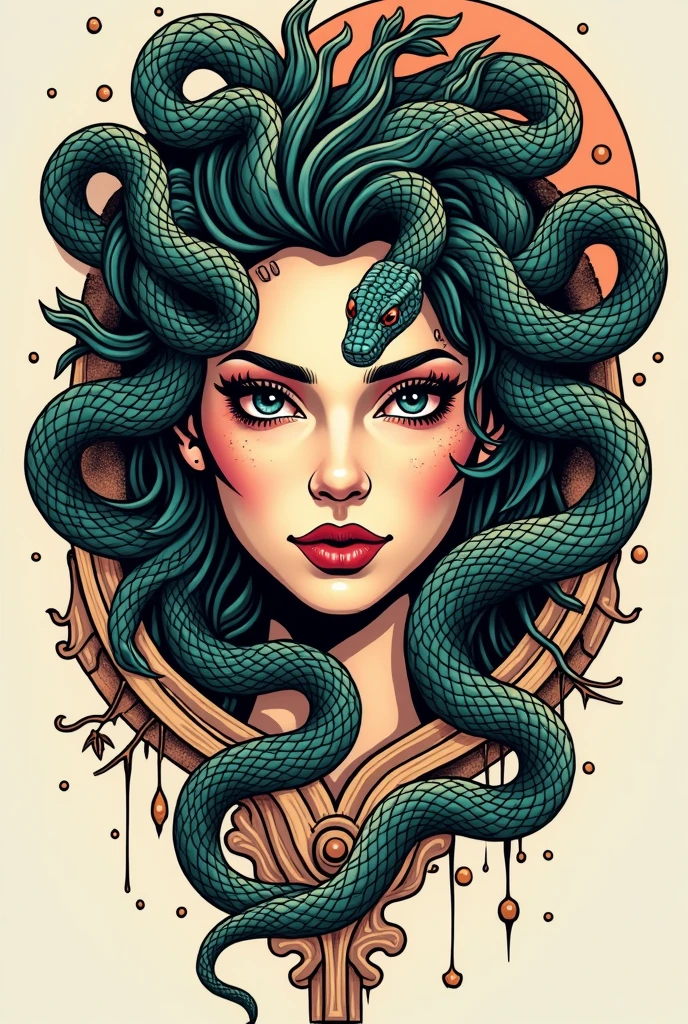 Medusa Greek mythology for color tattoo original images 2