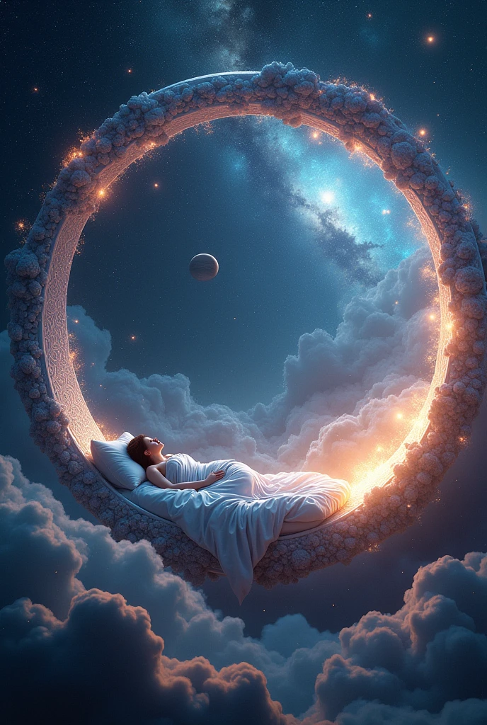 A semi circular cosmic bed