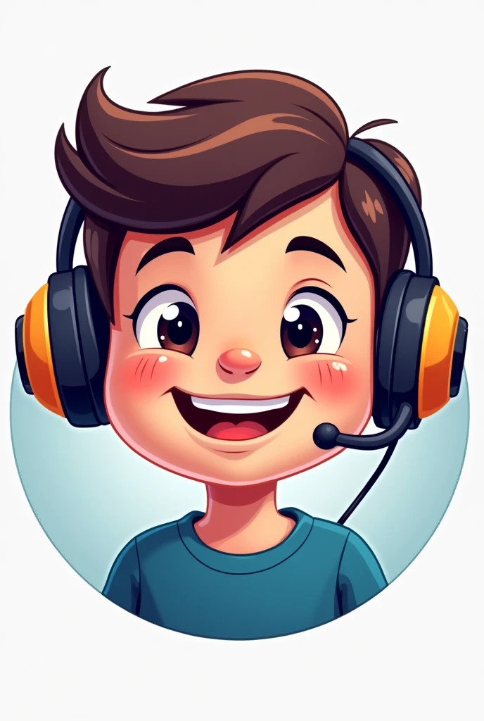 Create a beautiful Logo for my YouTube channel name is Chotu Gamer playing game
In which boy wearing headphone and keep smiling little bit his mouth is close