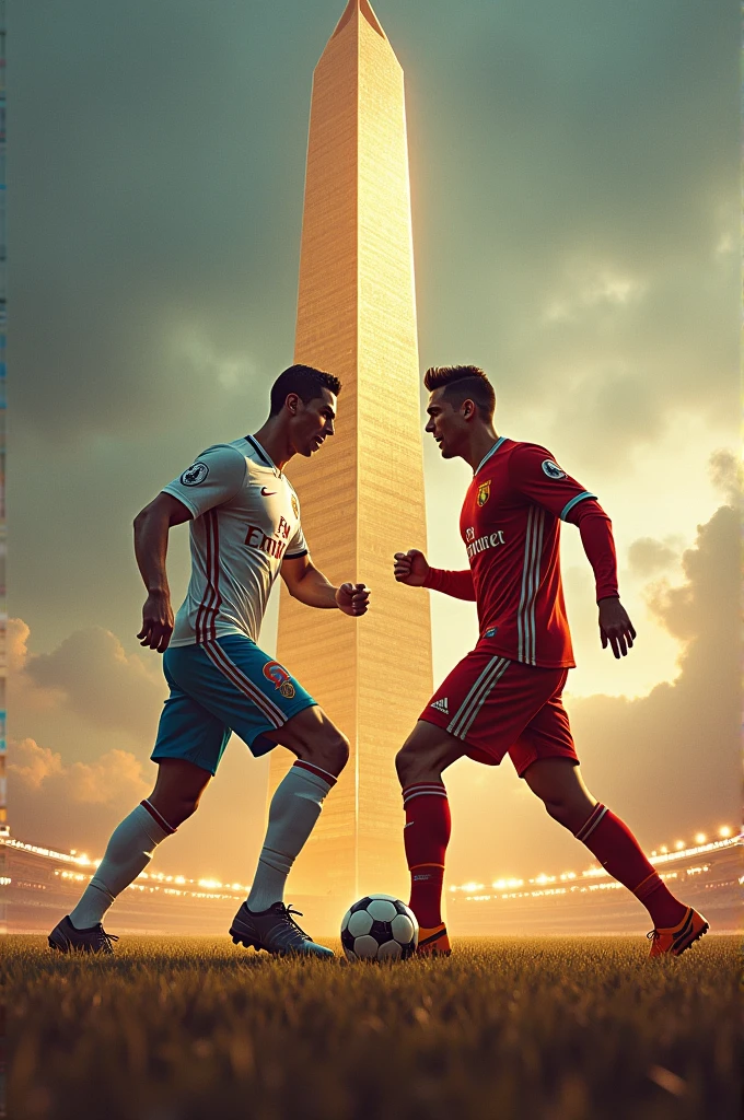 Cristiano Ronaldo vs Mr beast Tum background long Trump pics