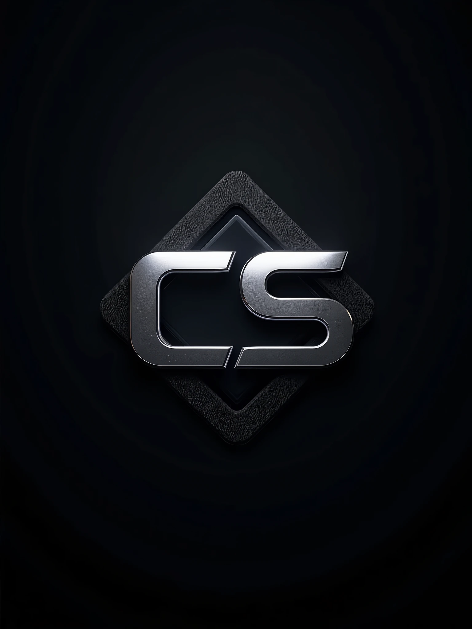 create a logo, technological, black background, technological metallic letters, using the word "CS TECH".