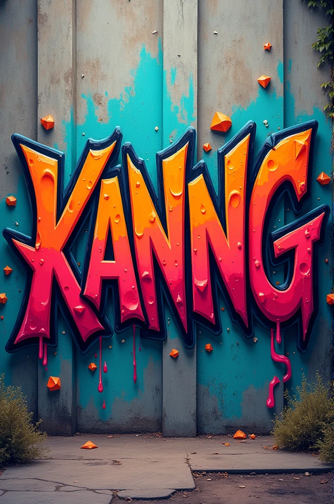 Make a graffiti image with the name kanng