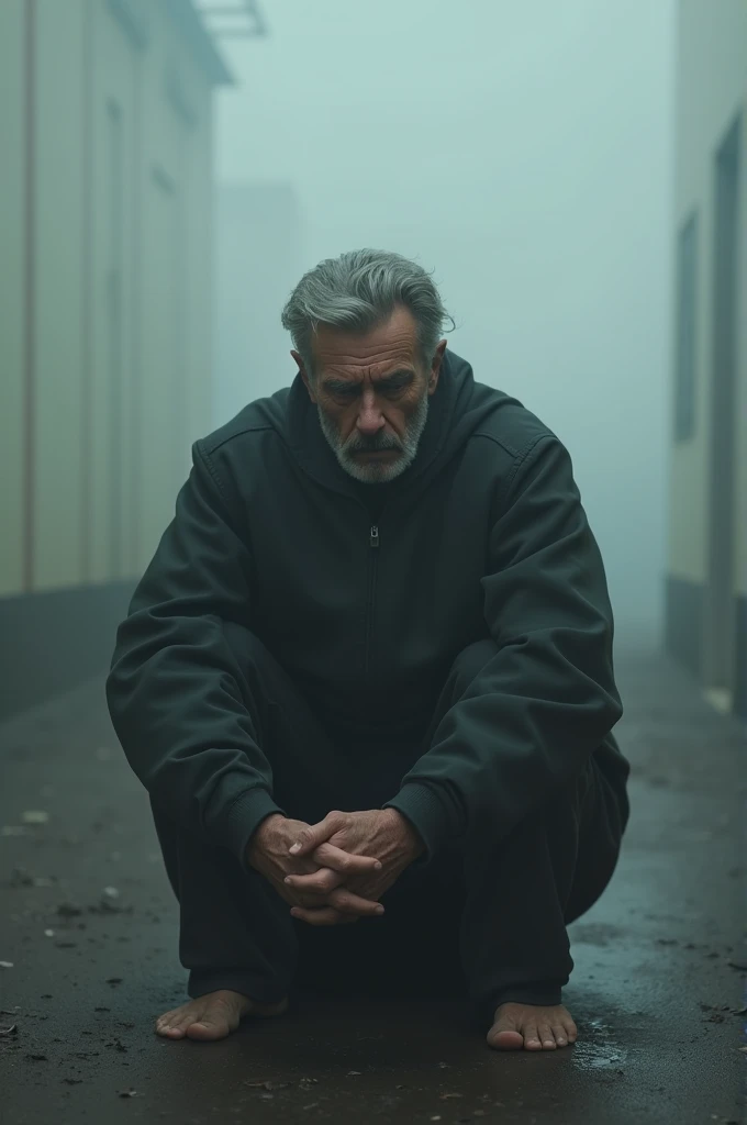 picture of a sad man sitting picture 5 meters away