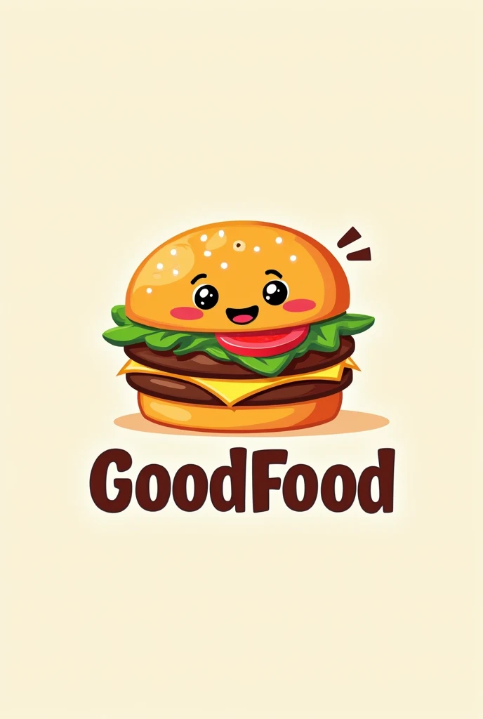 Create a fast food logo with the name good food