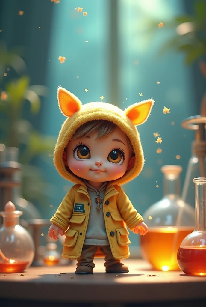 Camphor　cute　Mini character　science
