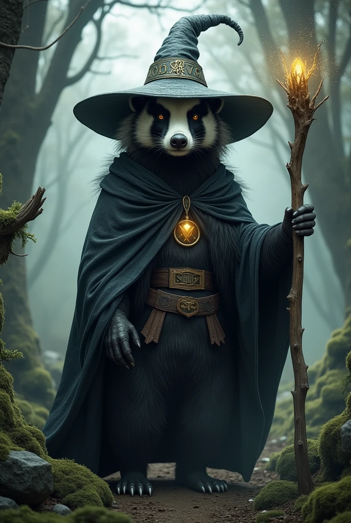 Gandalf as a wise mysterious badger the wizard