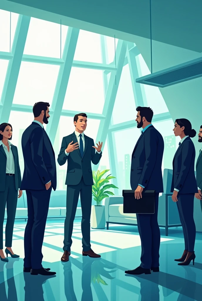 illustration, section contact, discution, bleu vert, in 1920x1080