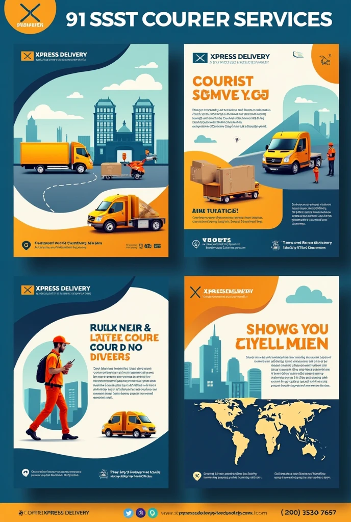Some posters for my company named xpress delivery which provides courier services globally the safest and best delivery company located in Thane, mumbai, banglore and Rajasthan 