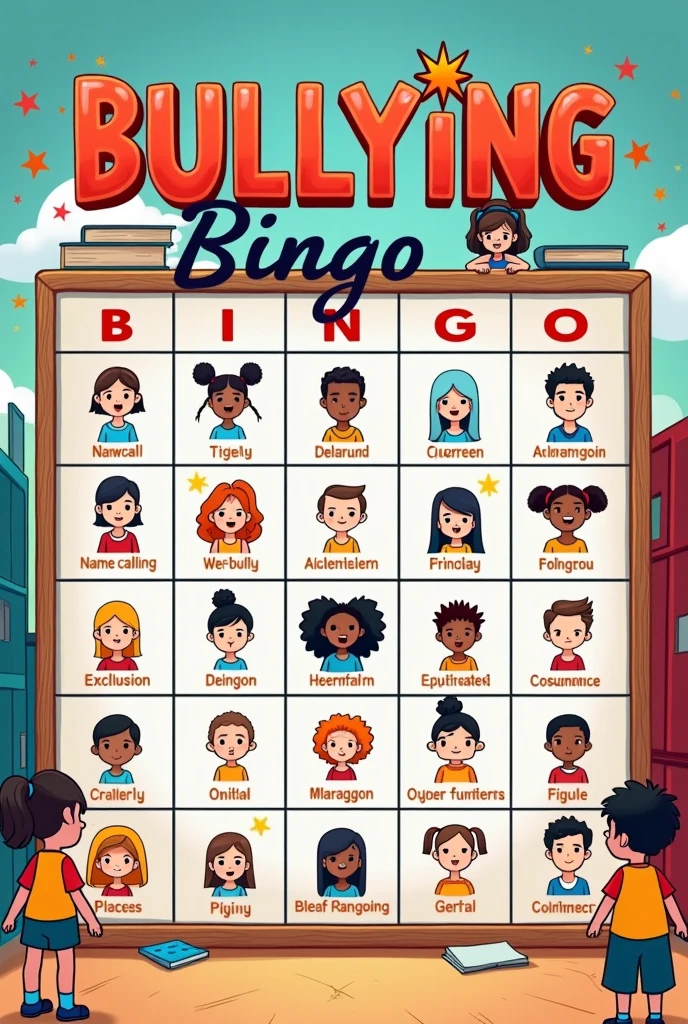 Bullying Bingo in English 