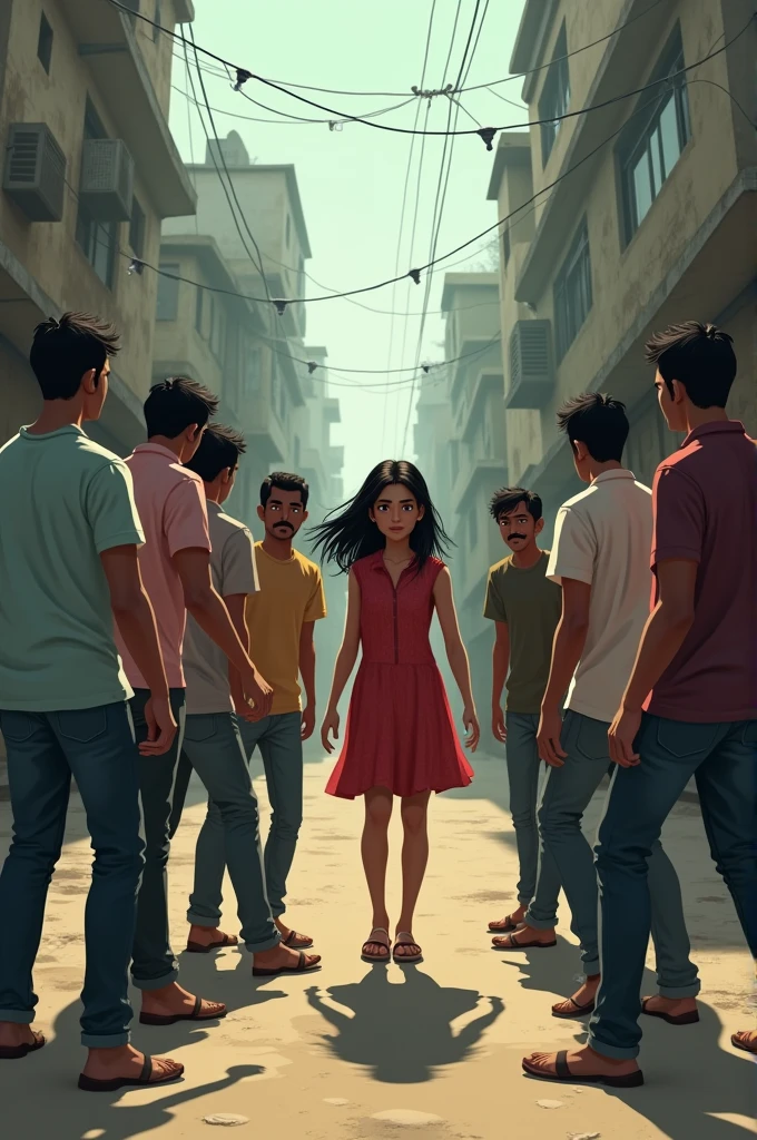 Indian girl walking on road molested