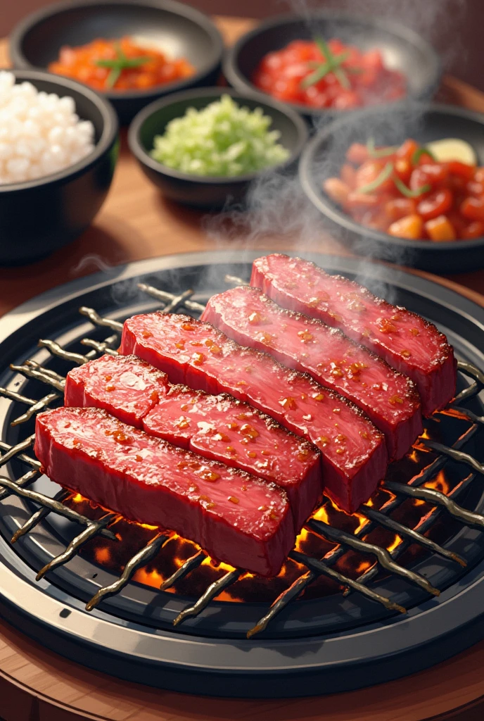 Create a Korean barbecue meat like a drawing
