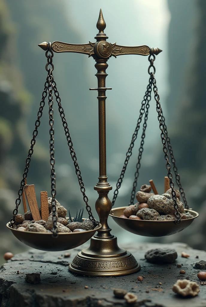 A scale with two pans, one with a historical situation and another with a current situation, both connected by a chain of analogies:
Historical Examples: French Revolution, second World War, Cold war.
Current examples: 2008 financial crisis, Iraq War, climate change.