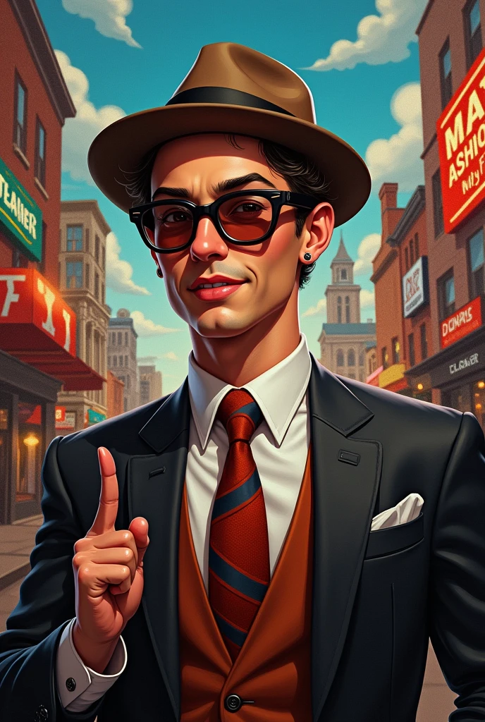 Drawing that I identified as a person who likes music, betting and the San Francisco team
