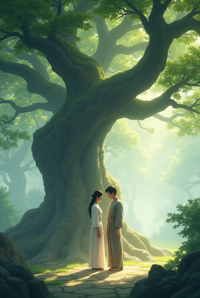 Characters with a camphor tree motif