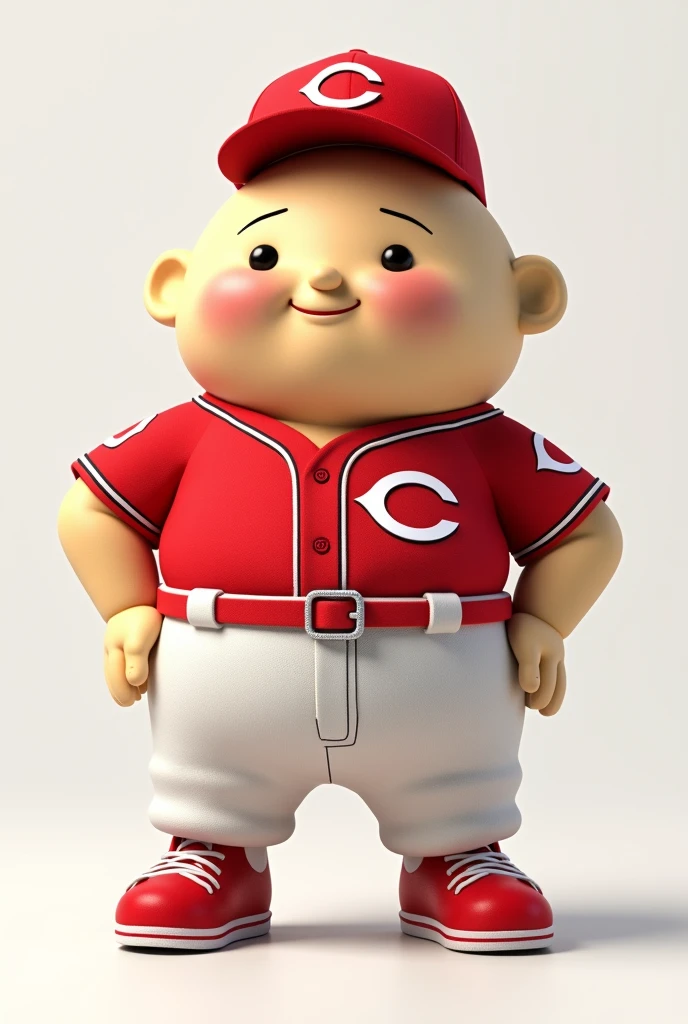 Pilsbury doughboy wearing Cincinnati reds jersey