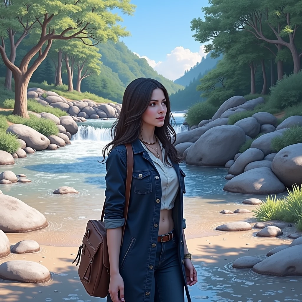 Use the image to make it look like a painting