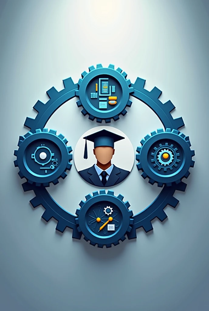logo that has the 5 engineering concepts.0, and university graduates. logo that is professional. not so minimalist logo
