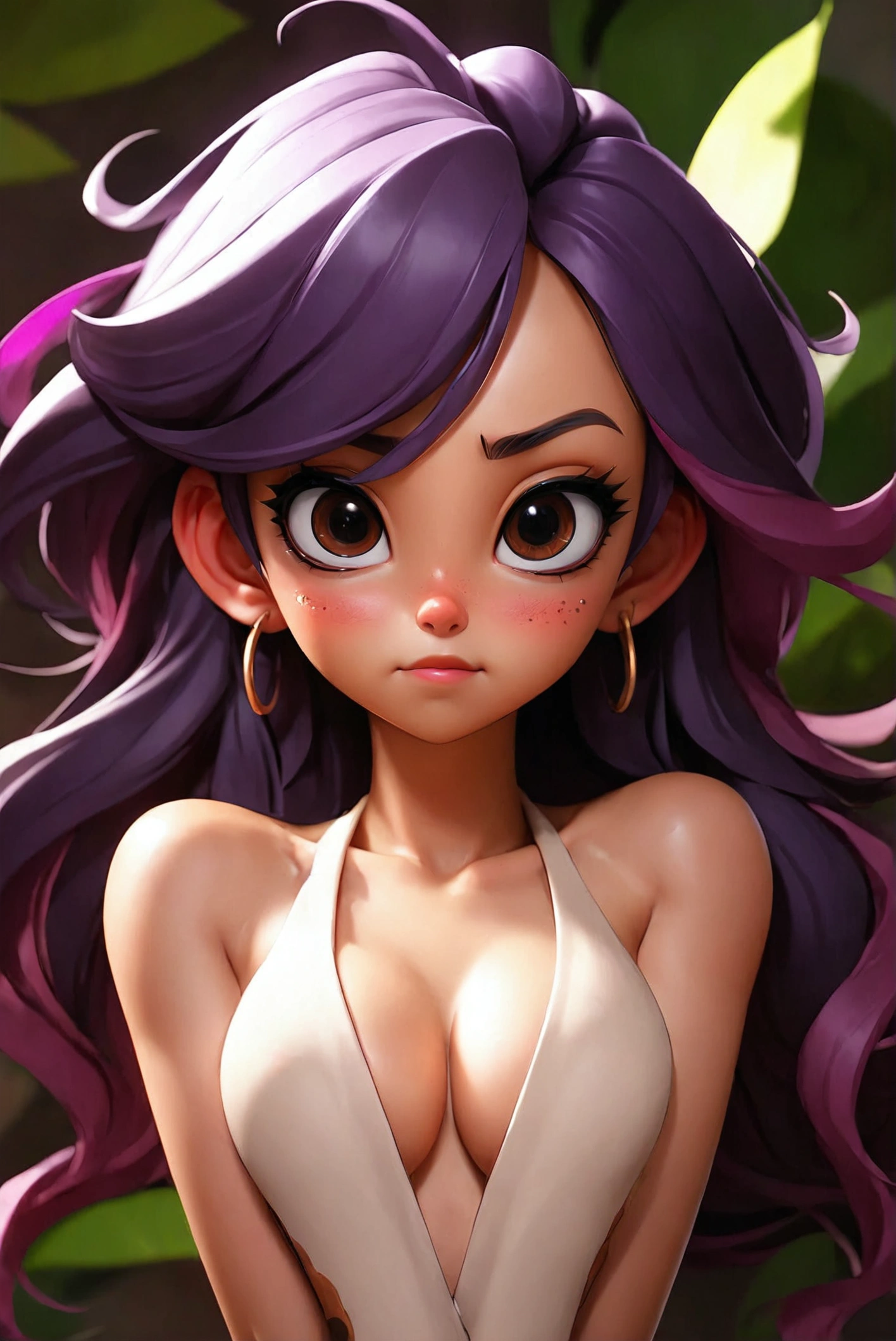 draw yuri from the anime oni chi chi naked and excited