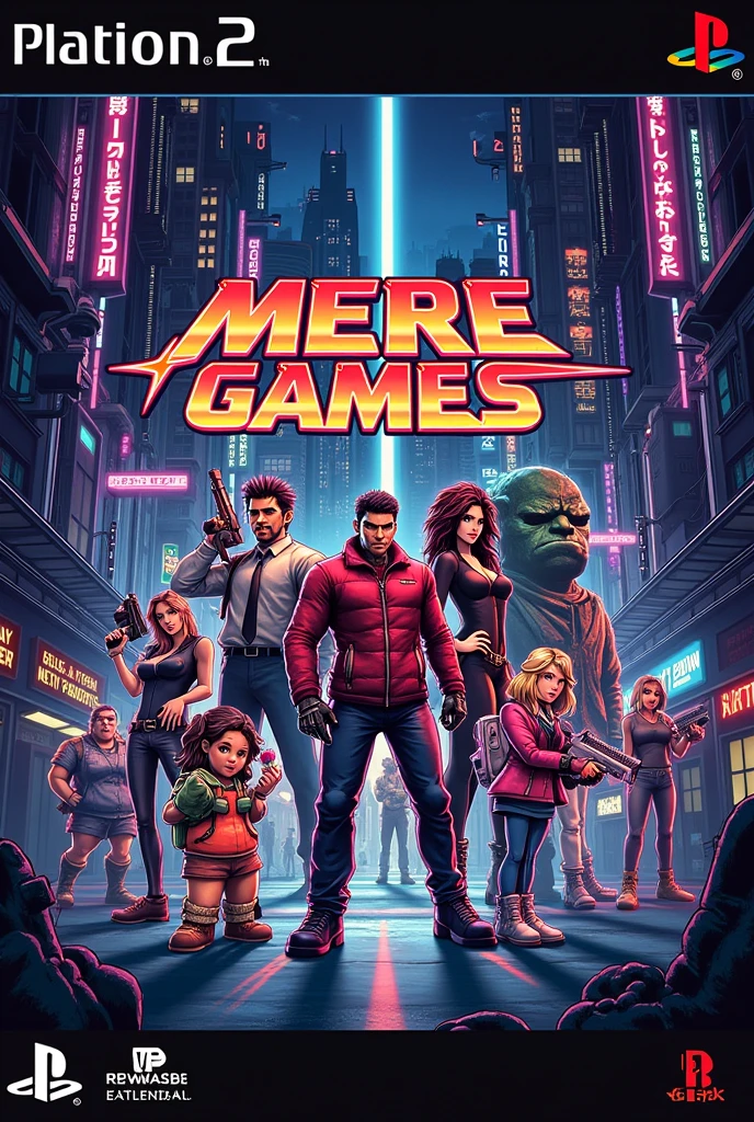 Retro Games Cover with the words PS2 PPSSPP mere games 
