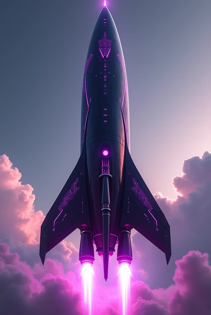 cool rocket, black, purple