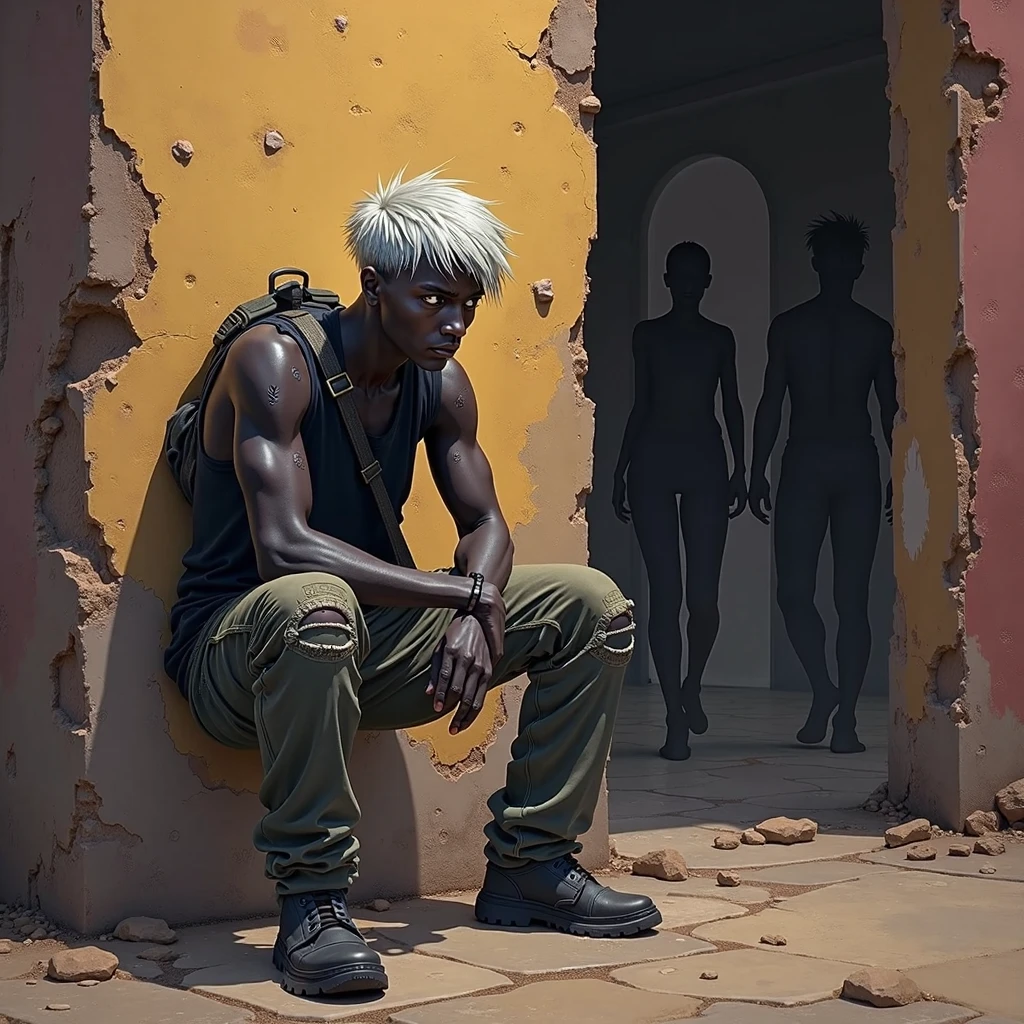 Dark pitch-black skin