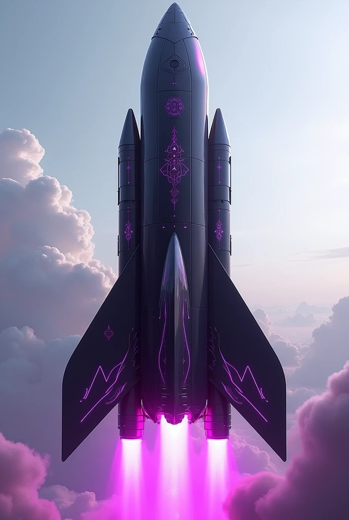cool rocket, black, purple
