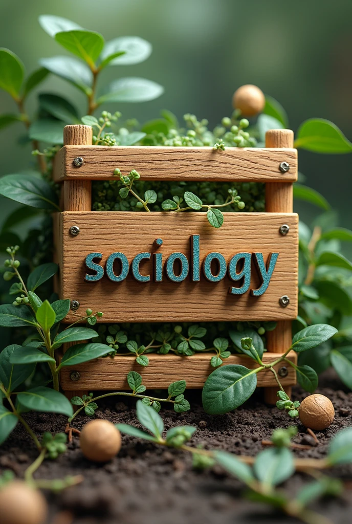 A crate 3D logo them "sociology"and harbal areas image create