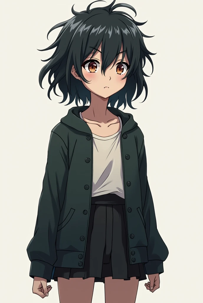 Generate yuji itadori but he is a girl but same hair and he is short