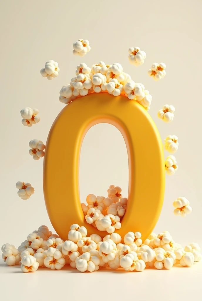 Popping popcorn on the letter O