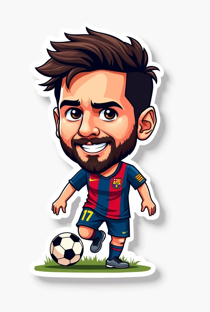 
a simple Messi sticker with a simple backround
