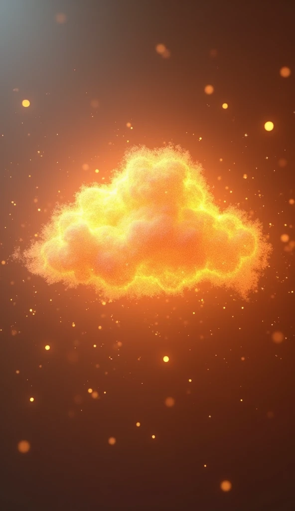 a light orange abstract light cloud with lights, in the style of kinetic lines and curves, light black and yellow, schlieren photography, dotted, trompe-l'œil illusionistic detail, sparklecore, commercial imagery