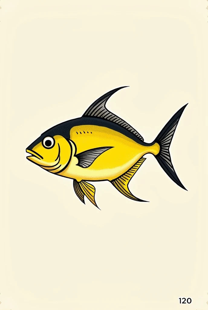 
Fish stamp yellowtail