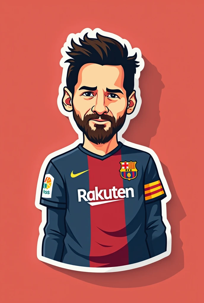 sticker, Messi, simple backround
