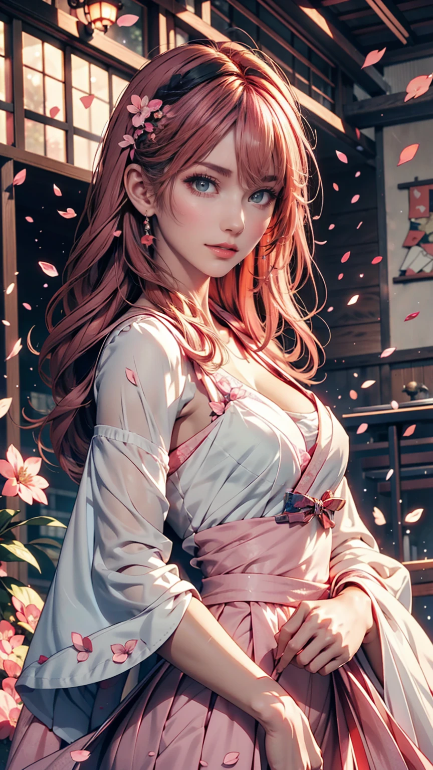 Anime girl with pink hair and green eyes posing for a photo, Haruno sakura, Best anime 4k konachan wallpaper, Fascinating anime, I also make fan art, sakura petals around her, Splash Art Anime , Anime Style 4k, Anime Moe Art Style, High quality anime art style, Detailed anime artwork, Anime Wallpaper, Anime Best Girl