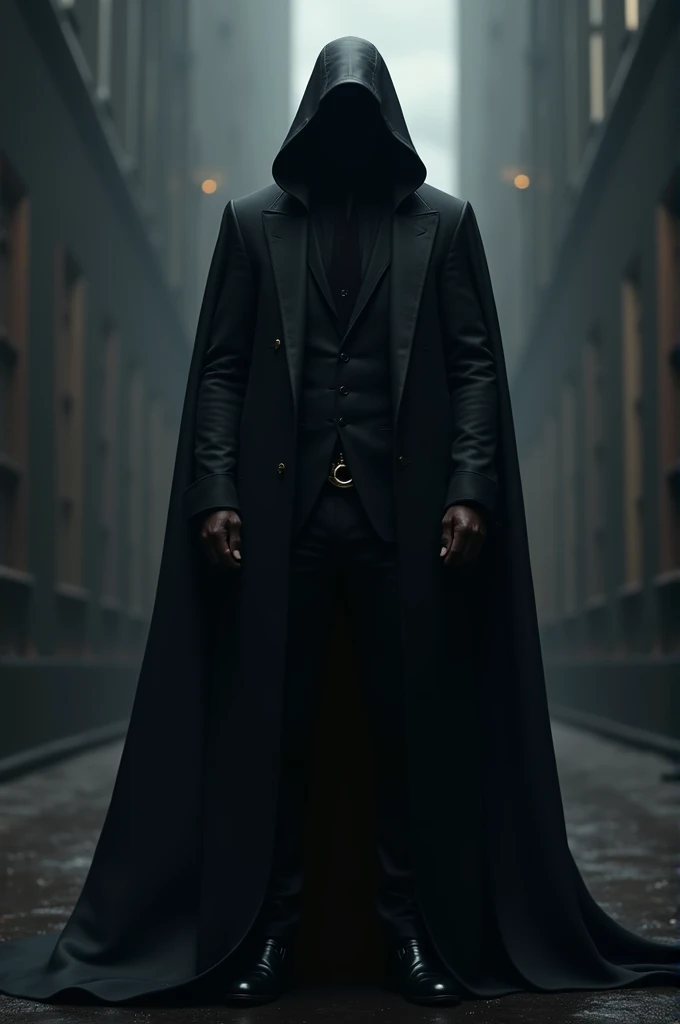 Black coat  black man 
