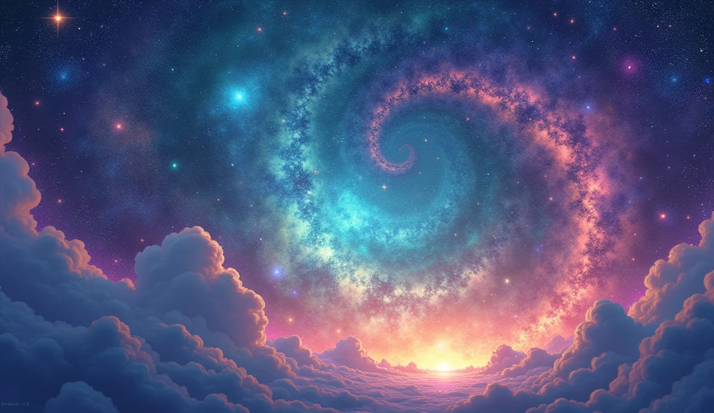 me uma imagem de background colorida astral