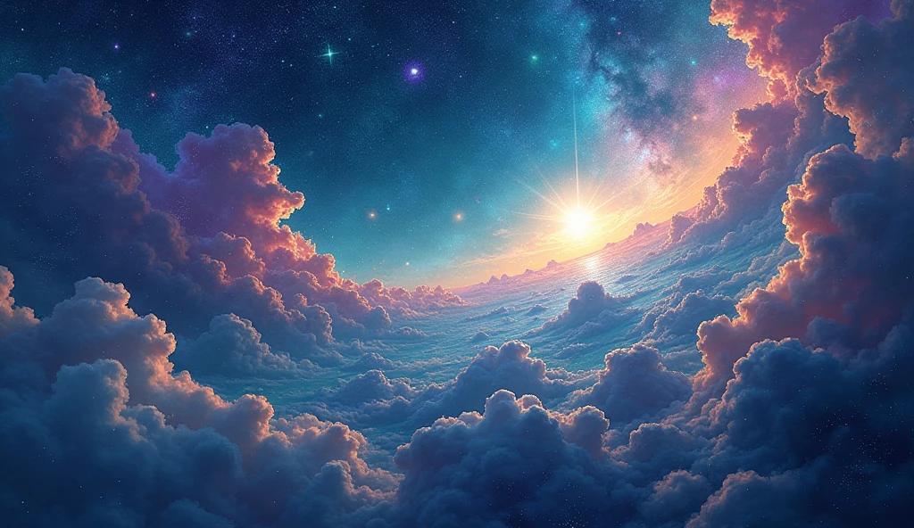 me uma imagem de background colorida astral
