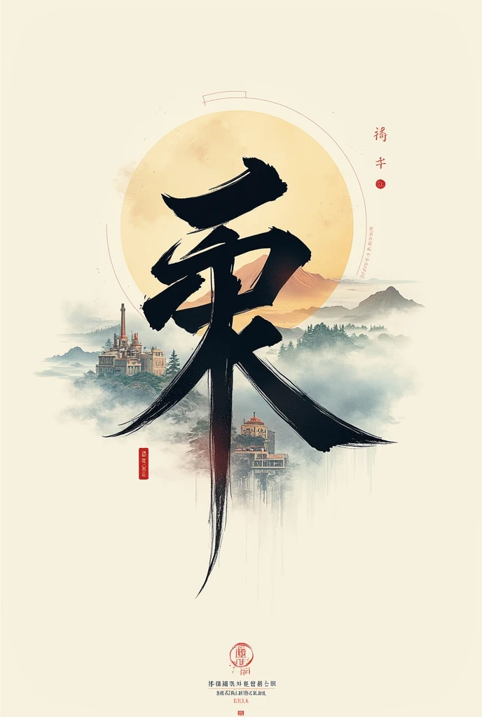 Design a traditional Chinese artistic word LOGO for &quot;轩&quot;，Elements with guns or mecha