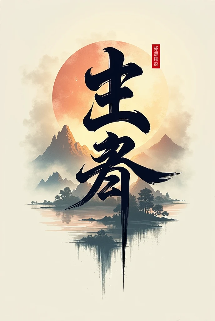 Design a traditional Chinese artistic word LOGO for &quot;轩&quot;，Elements with guns or mecha