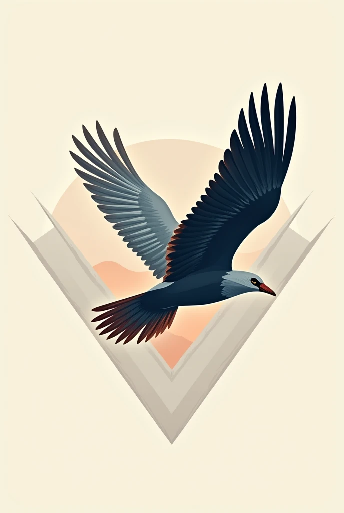 A blow flying bird vector art