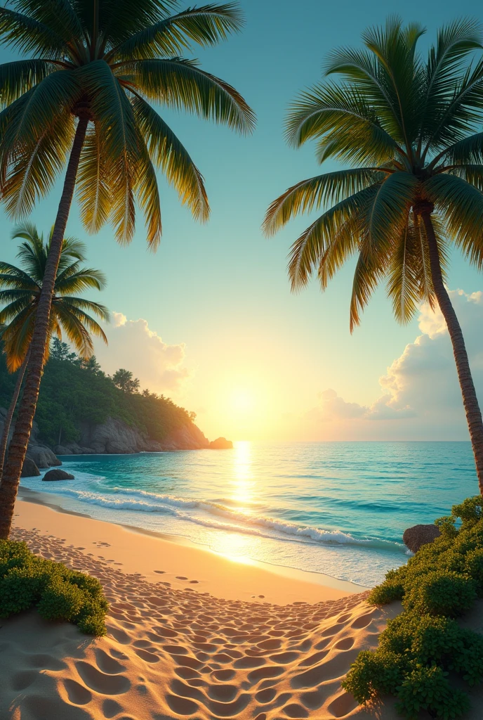 A very beautiful sea beach in india. A small sun must be there
