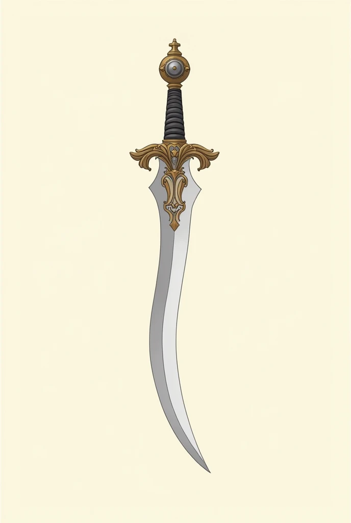 2d Scimitar Arabian/Persian style curved sword insignia vector PNG