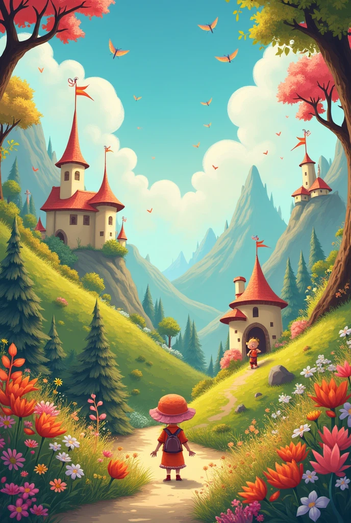 Unique Children book illustration gig image in landscape,700*1080 pixels,