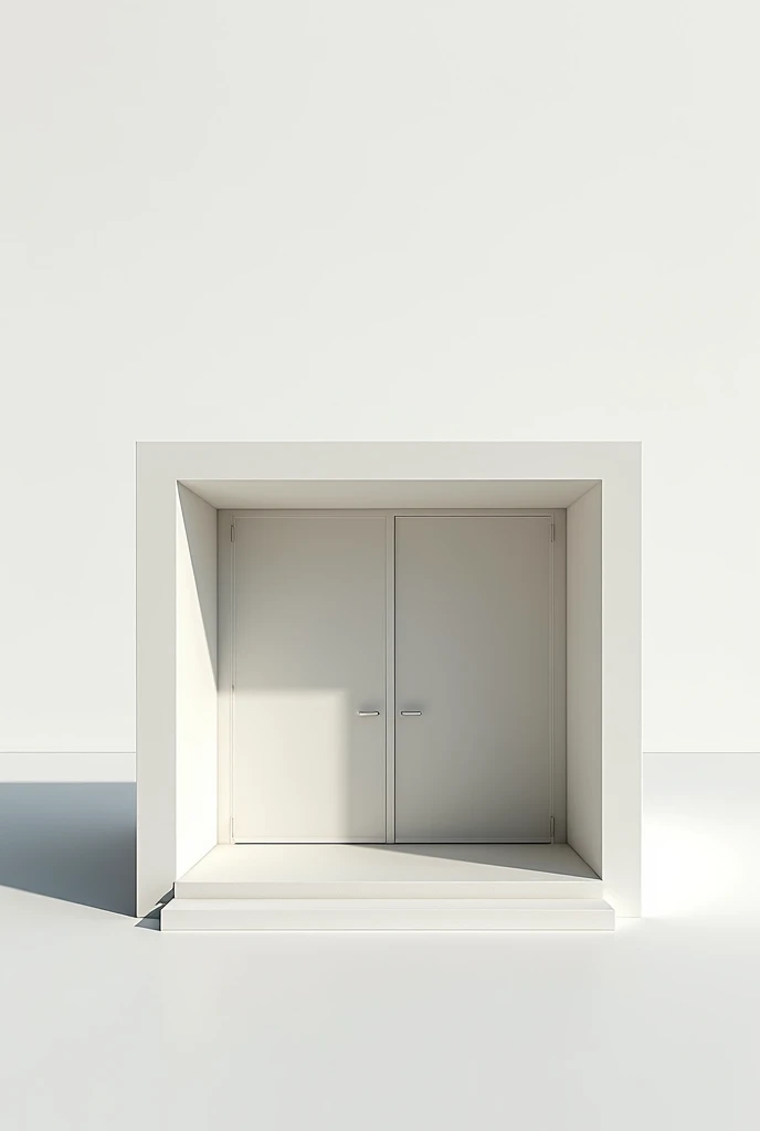 Create an architectural plan with a straight front of a cube