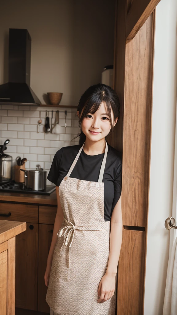 a bit, One person, apron,