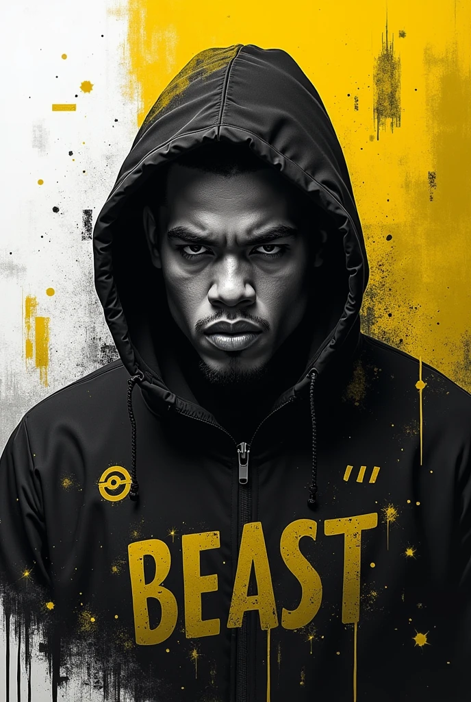 Profile picture created for Mr Beast cuts use black colors, White and yellow