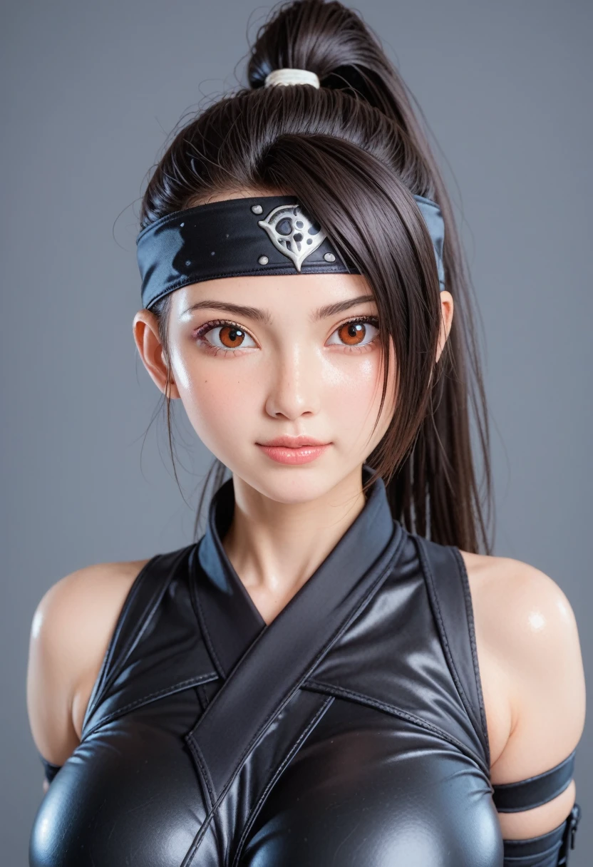 score_9,score_8_up,score_7_up,(pastel-color),(high brightness colors),Cute 20-year-old Japanese 1 girl,solo,(8k, masterpiece, ultra-detailed, best quality, ultra high res, newest, very aesthetic, absurdres, illustration, perfect composition),(hires),looking at viewer,black hair,shiny skin,fair skin,(upper body:1.5),toothless smilev,emphasizing her curvy body and large breasts,(ninja:1.5),A sexy female ninja in a tight black ninja outfit, perfectly fitted to emphasize her curves, sharp gaze while holding shurikens, background of a full moon and bamboo grove